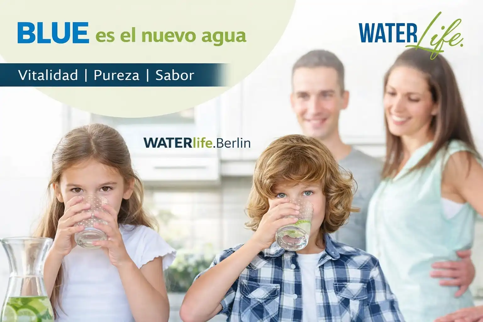 Sistema de sobremesa WATERlife BLUE Sparkling en Mallorca